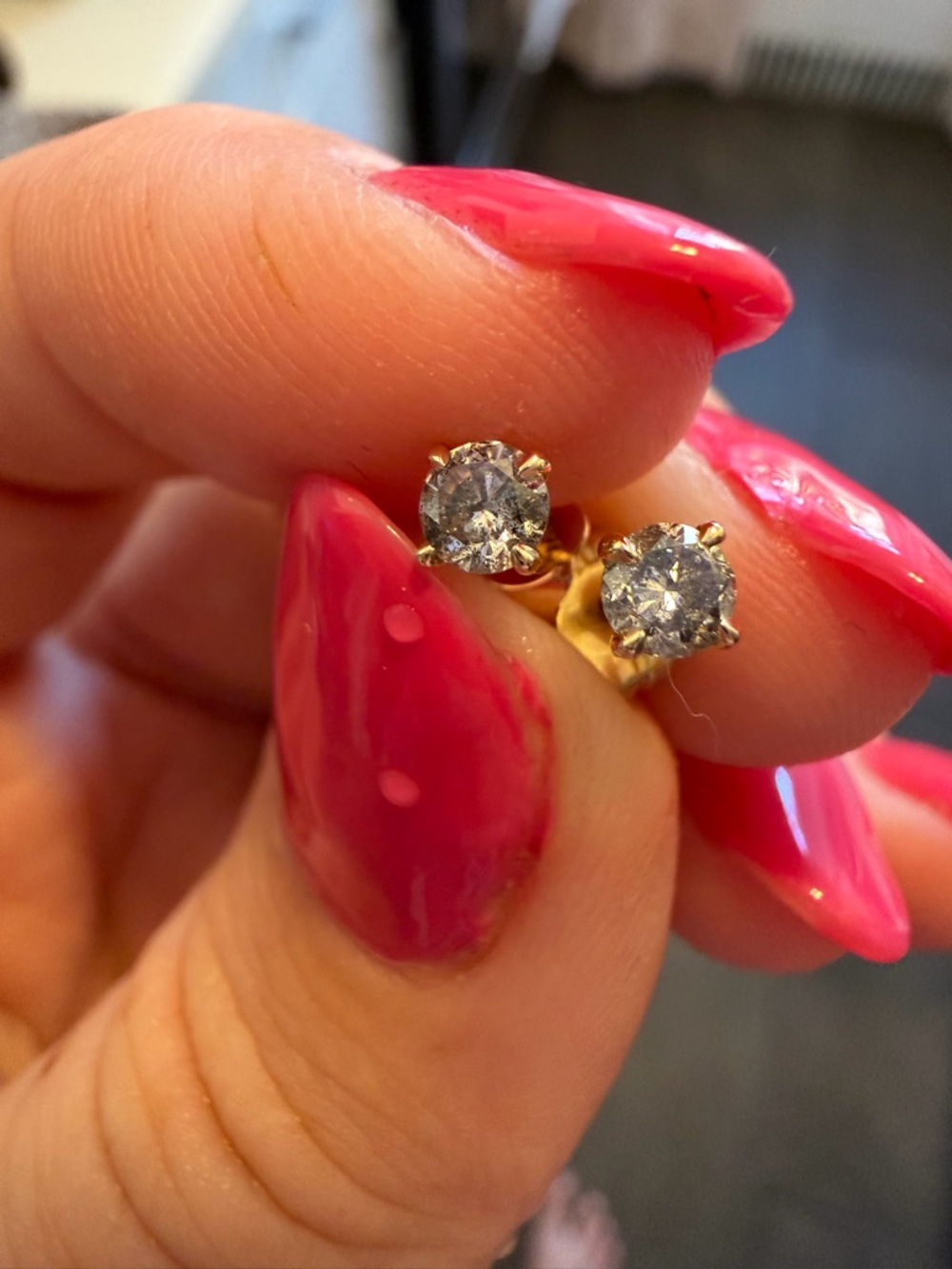 Gold-Tone Clear Stone Stud Earrings - Classic Women's Jewelry